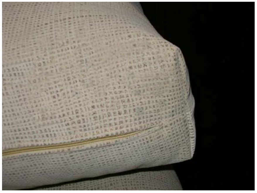 Fabric Upholstering the Sofa Back Cushion