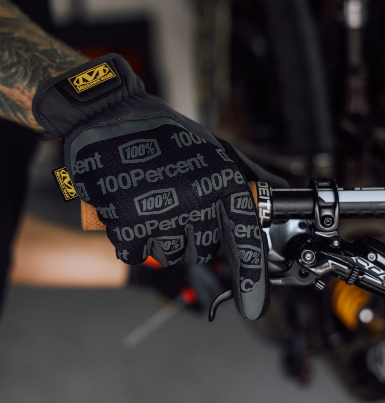 Мотоперчатки для сервиса Ride 100% Fast Fit Black M (9)