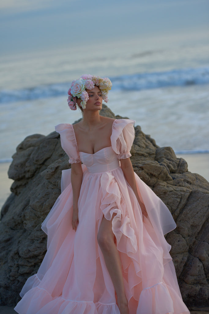 The Peach Fuzz in Bloom Bridal Gown – Selkie