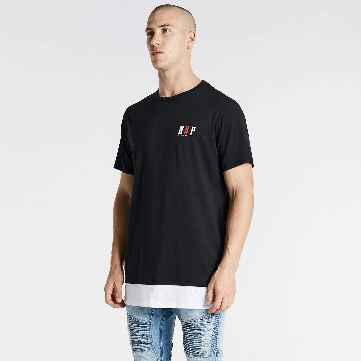 History Relaxed Layered T-Shirt Graphite
