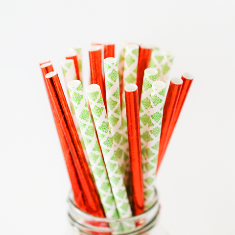 Christmas Stars Paper Straws - 25 Pieces – TheCloudFactory