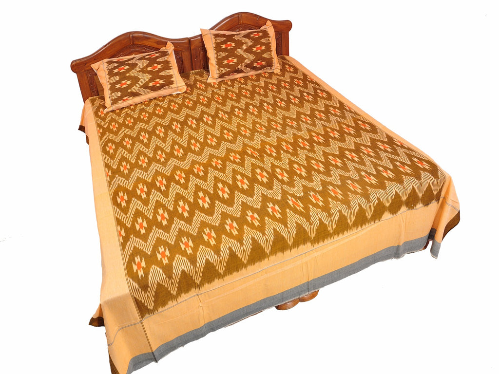 Pochampally Ikkat Cotton Double Bedsheet  [D1153213]
