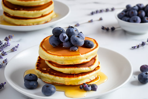 Bluberries and Honey pancakes
