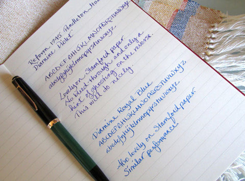 example of fountain pen friendly paper