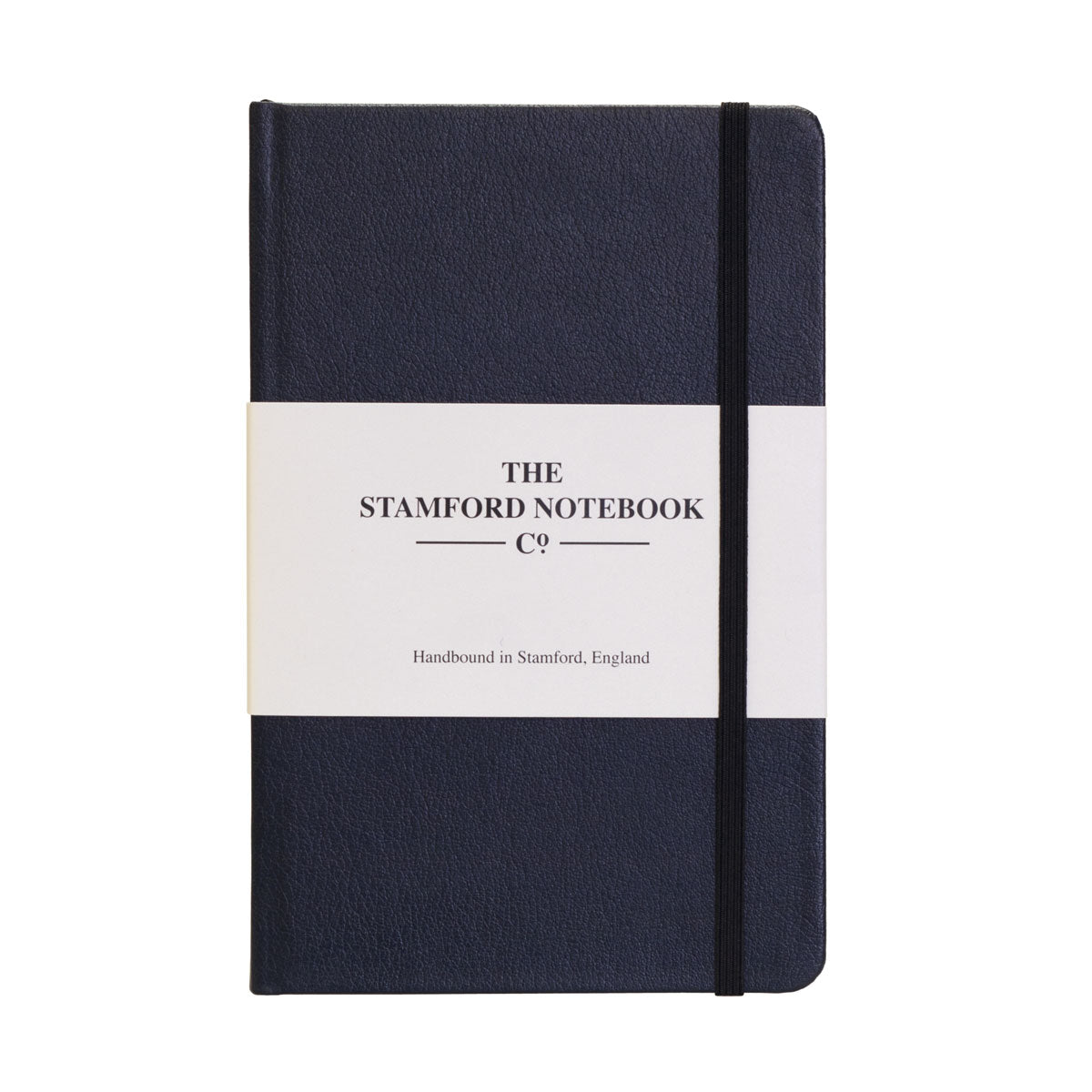Navy blue recycled leather handbound notebook