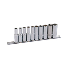 Set de chei tubulare 1/2" PROJAHN, adanc, metric 10-22 mm suport sina 10 buc/set