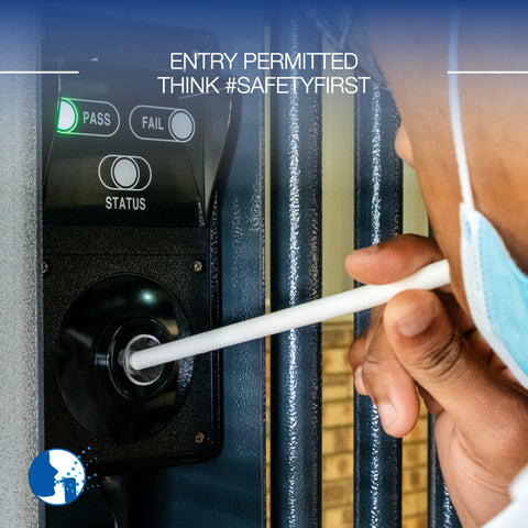 Only when you pass the entrance breathalyser test, may you enter! Think #SafetyFirst  Please browse our website to learn about our range of mine & industry alcohol testers.    #SafeWorking #SoberWorking #ArriveAlive