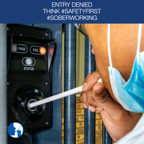 Automated Entrance Breathalyser - EBS-010 - Entrance is denied when employees fail the breathalyser