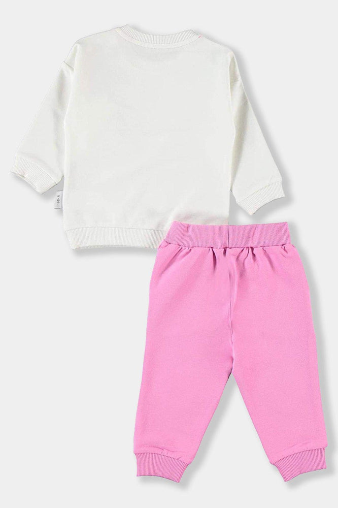 BRE Baby Girl Tracksuit Set Caticorn Printed Light Gray Melange - Wholesale  Clothing Vendors