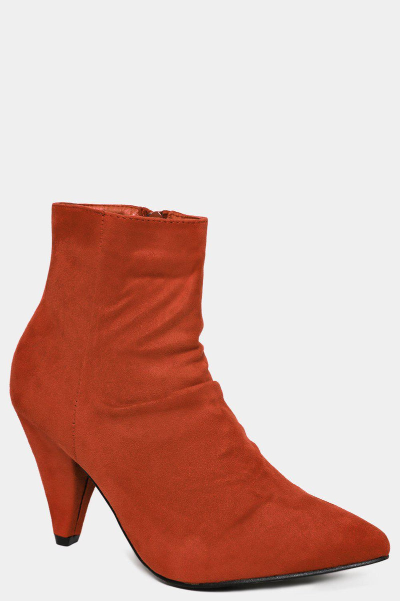 triangle heel boots