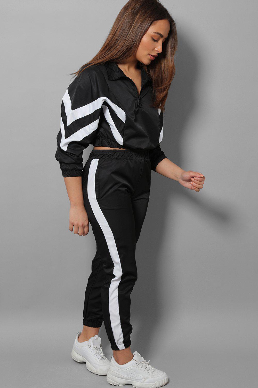 Black Batwing Racer Parachute Fabric Tracksuit – SinglePrice