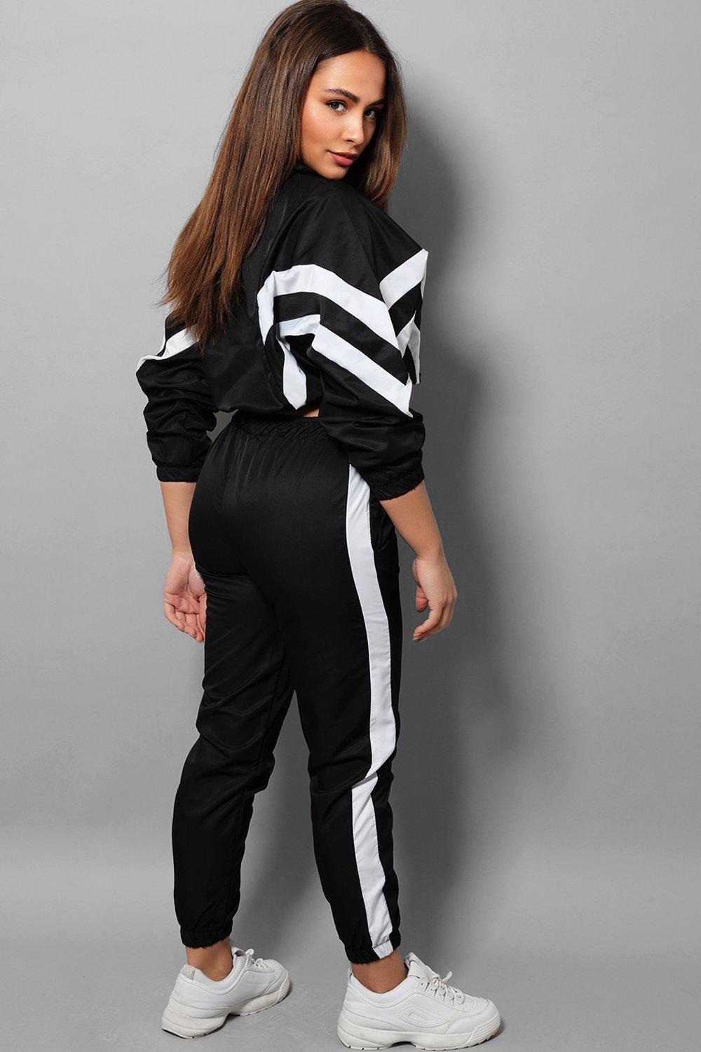 Black Batwing Racer Parachute Fabric Tracksuit – SinglePrice