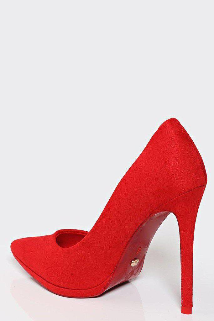 all red heels