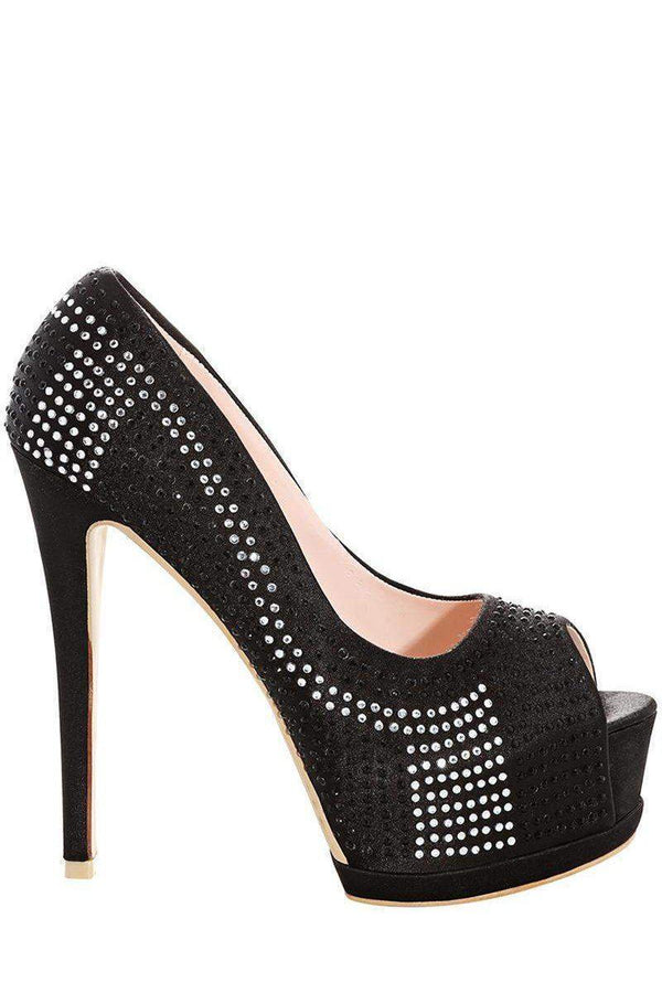 cheap black platform heels