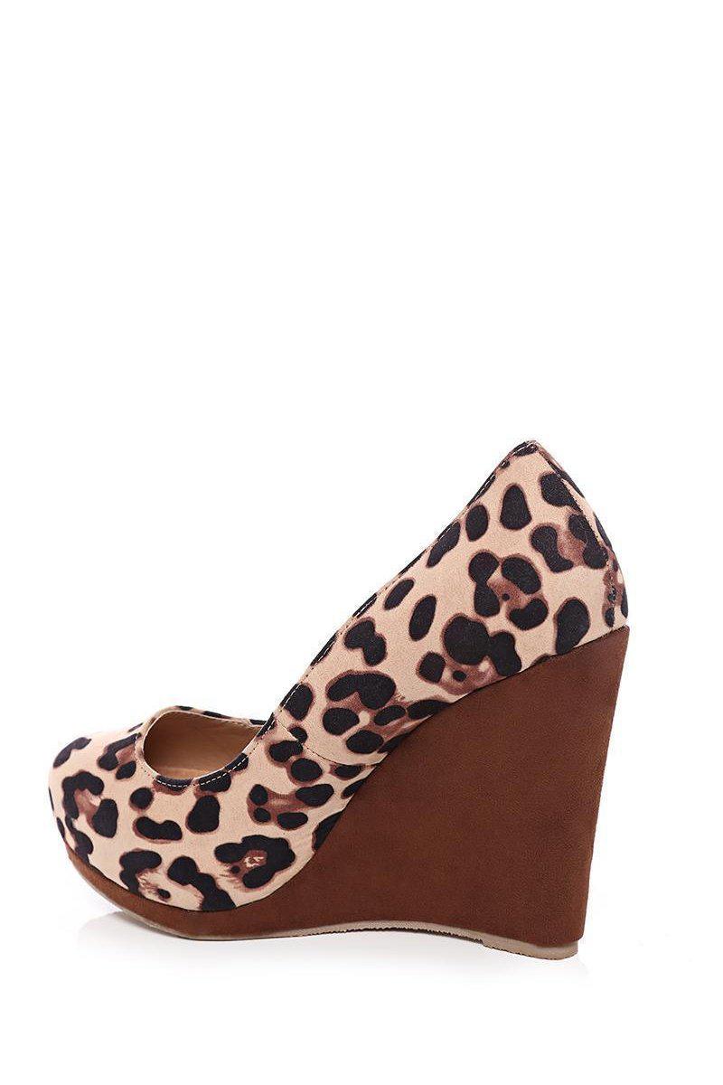 Get Leopard Print Wedge Shoes for only 