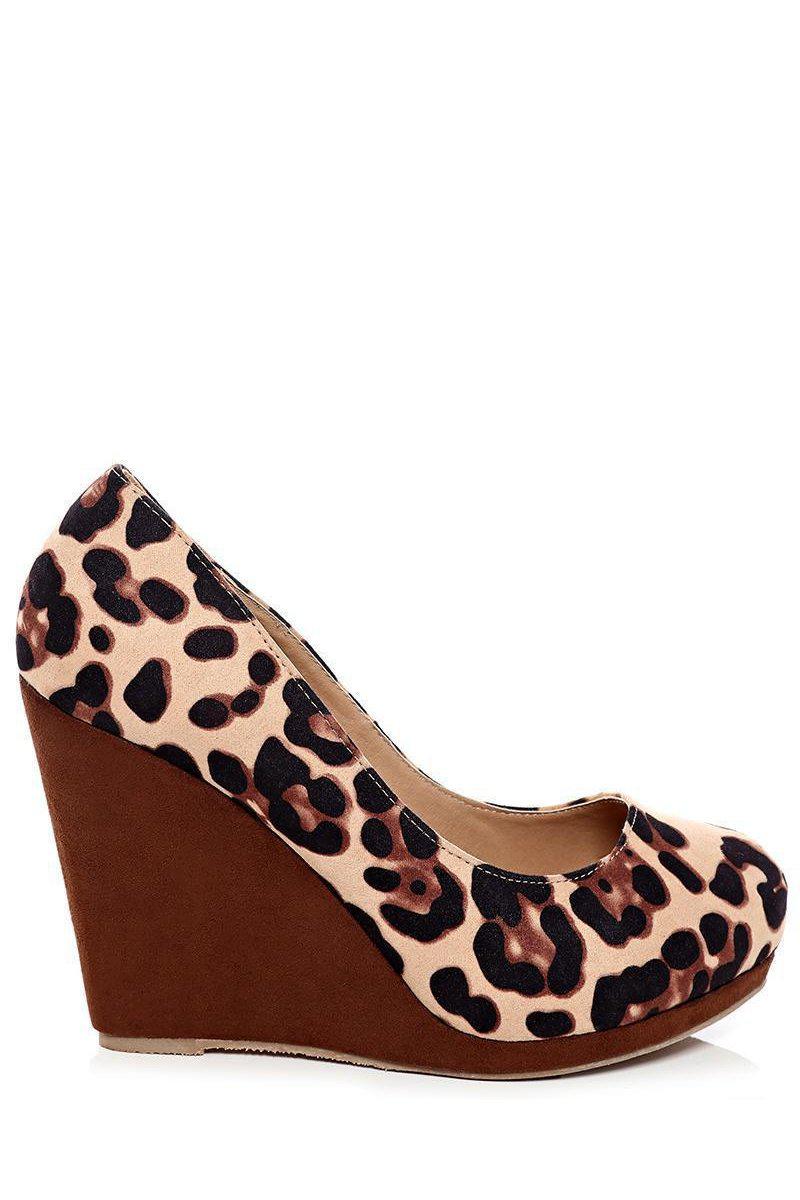 leopard wedge shoes