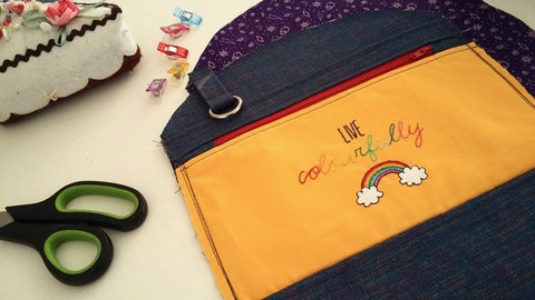 Live colourfully bag work in progress