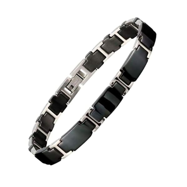 Ion Balance Magnetic Bracelet - Women- Black Silver - BOSS 3000 ...