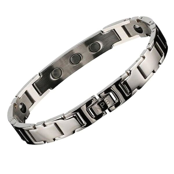 Ion Balance Magnetic Bracelet - Women & Men- 2400 Ions Silver- SUN 1500 ...