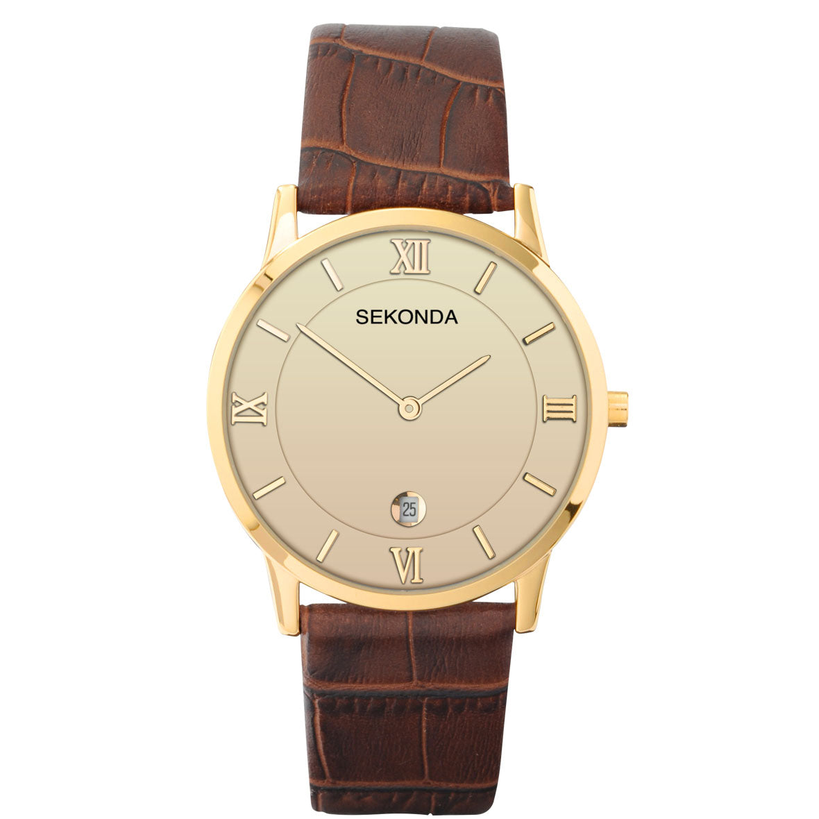 brown leather band watch