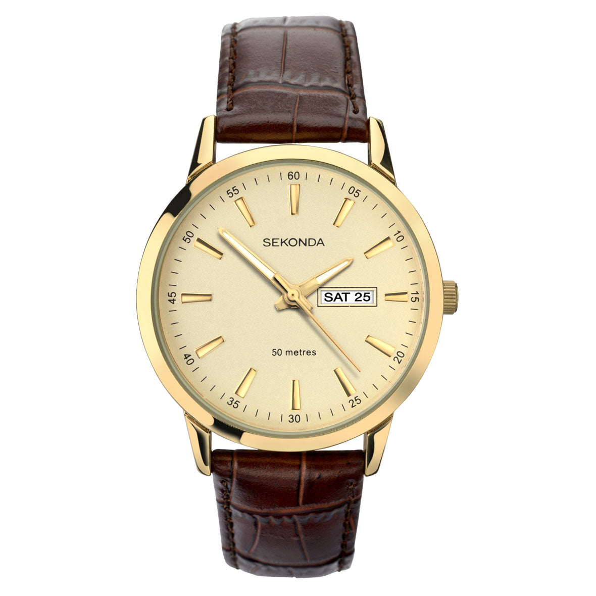 mens leather strap watch