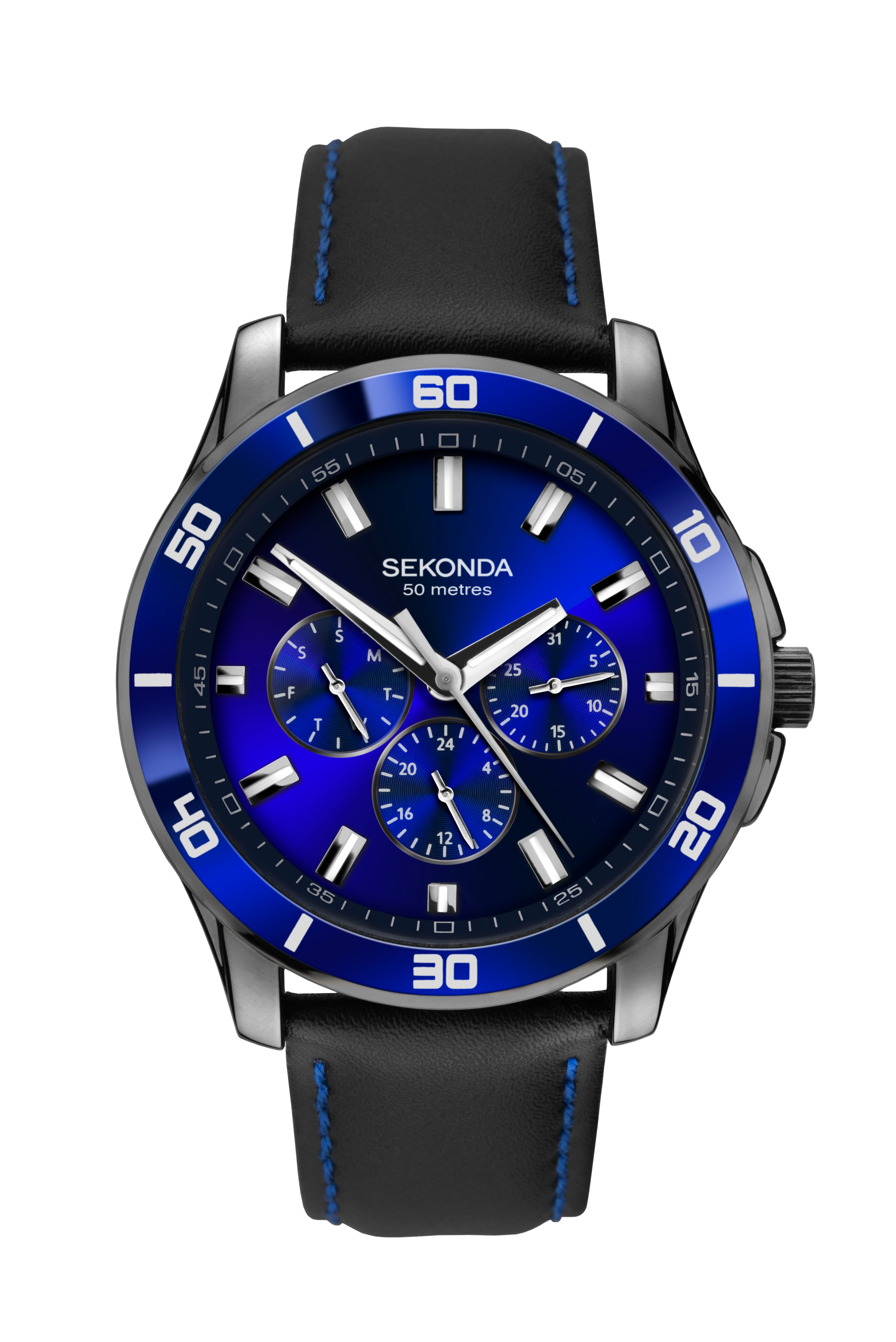 sekonda blue face watch