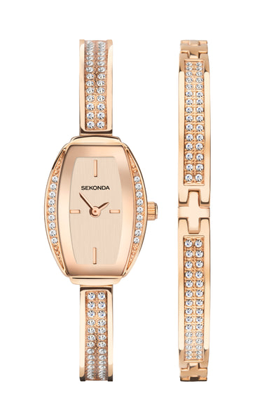 Sekonda Women's Rose Gold 2 Piece Gift 