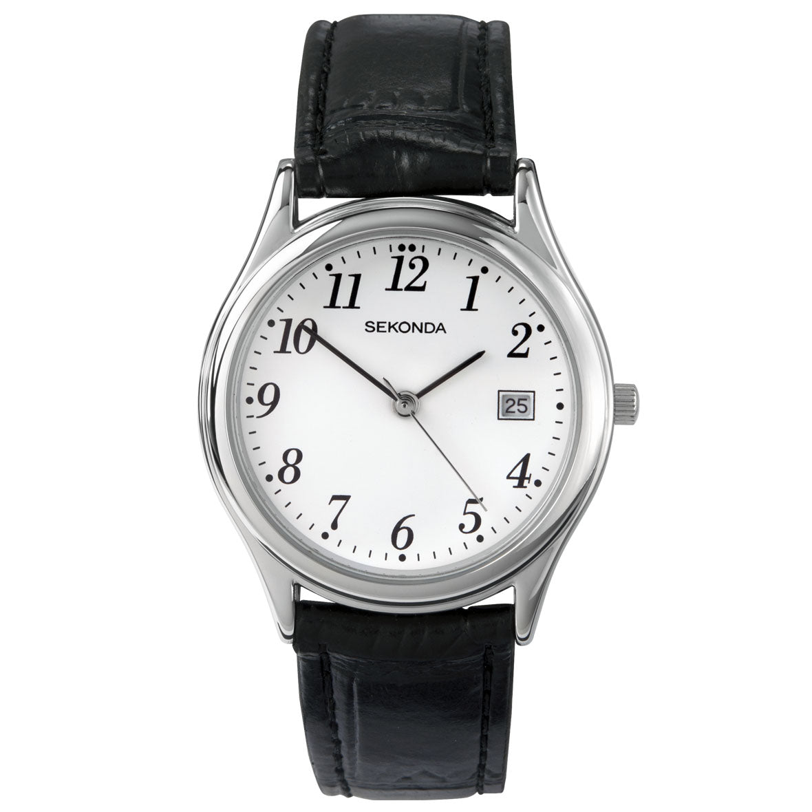 classic leather strap watch