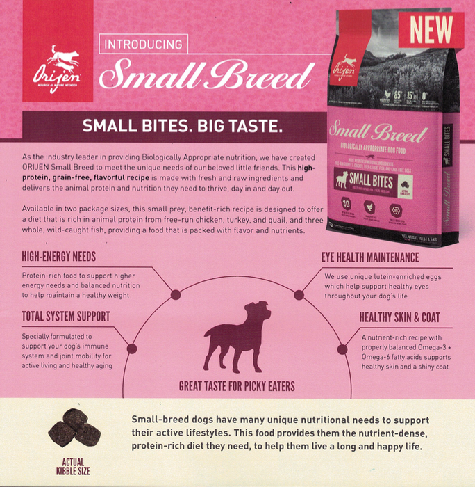 grain free small breed dog food