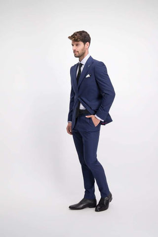 Allí Editor binario Combinación de traje azul para hombre moderno I Havoc