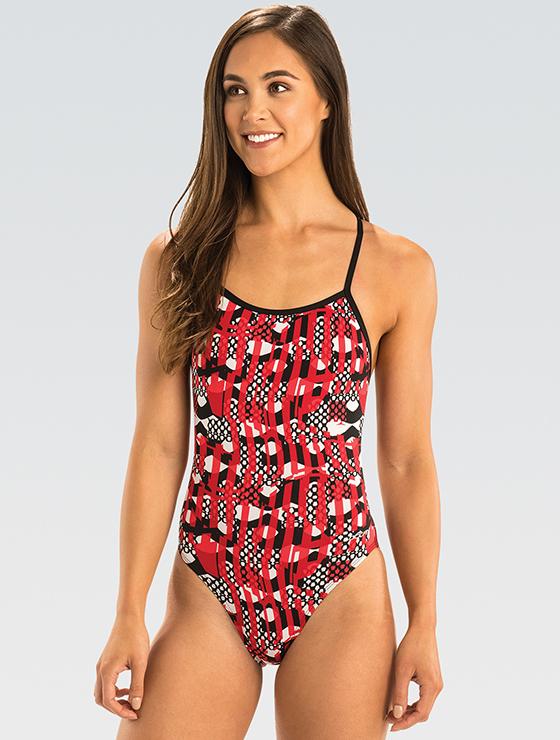 Womens Reliance Red Veyron V Back One Piece 121vb 774 Dolfin Swimwear