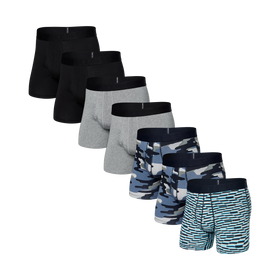 Vibe Super Soft 7-Pack Boxer Brief - Black/Grey Heather/Navy