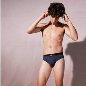 Secondary Product image of Non-Stop Stretch Cotton Brief Deep Navy/Black

