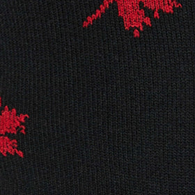 Secondary Product image of Whole Package Crew Socks Maple Leaf- Black
