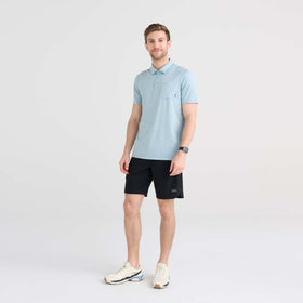 Secondary Product image of DropTemp™ All Day Cooling Short Sleeve Polo Light Aqua Heather

