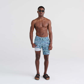 Secondary Product image of Betawave Swim Shorts 9" Fins- Blue Multi
