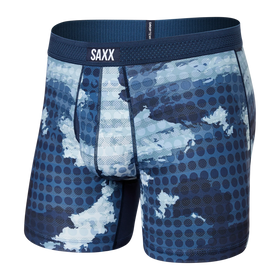 Saxx DropTemp Cooling Cotton Brief w/ Fly | Tidal Camo Blue SXBR44-TCB