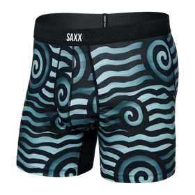 Vibe Super Soft Jersey Boxer Brief in Black Candy Canes by SAXX