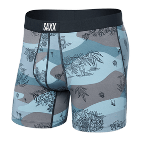 Saxx DropTemp Cooling Cotton Trunk, No Tell Motel Graphite, SXTR44-NTG, Mens Boxer Briefs