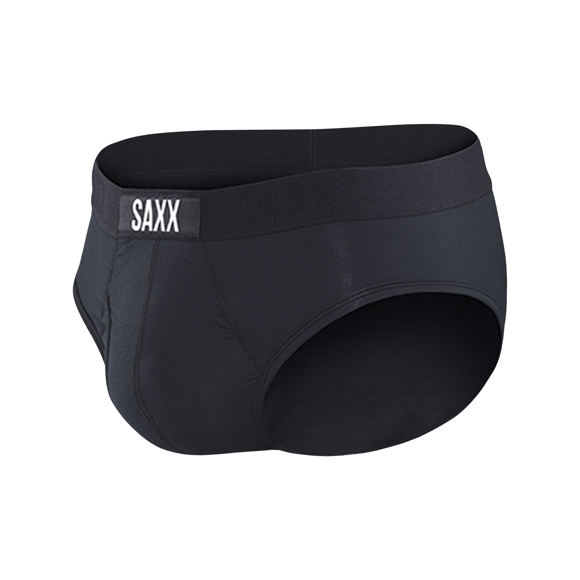 Saxx DropTemp Cooling Cotton Brief w/ Fly, Black SXBR44-BLK, Mens Briefs