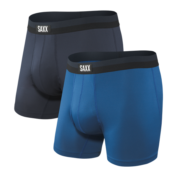 Sport Mesh Boxer Brief 2-Pack - Navy/City Blue | – SAXX Underwear Canada