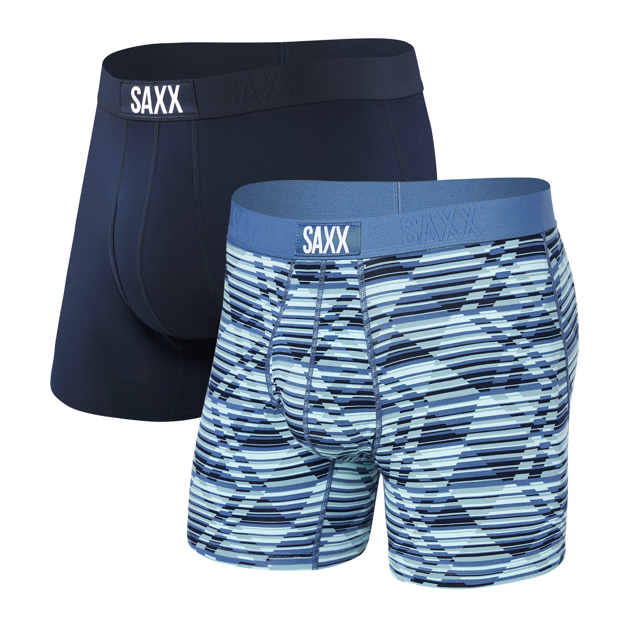 Saxx Saxx Underwear, Ultra Boxer, 2-Pack, Mens, DGB-Desert Grid/Blk