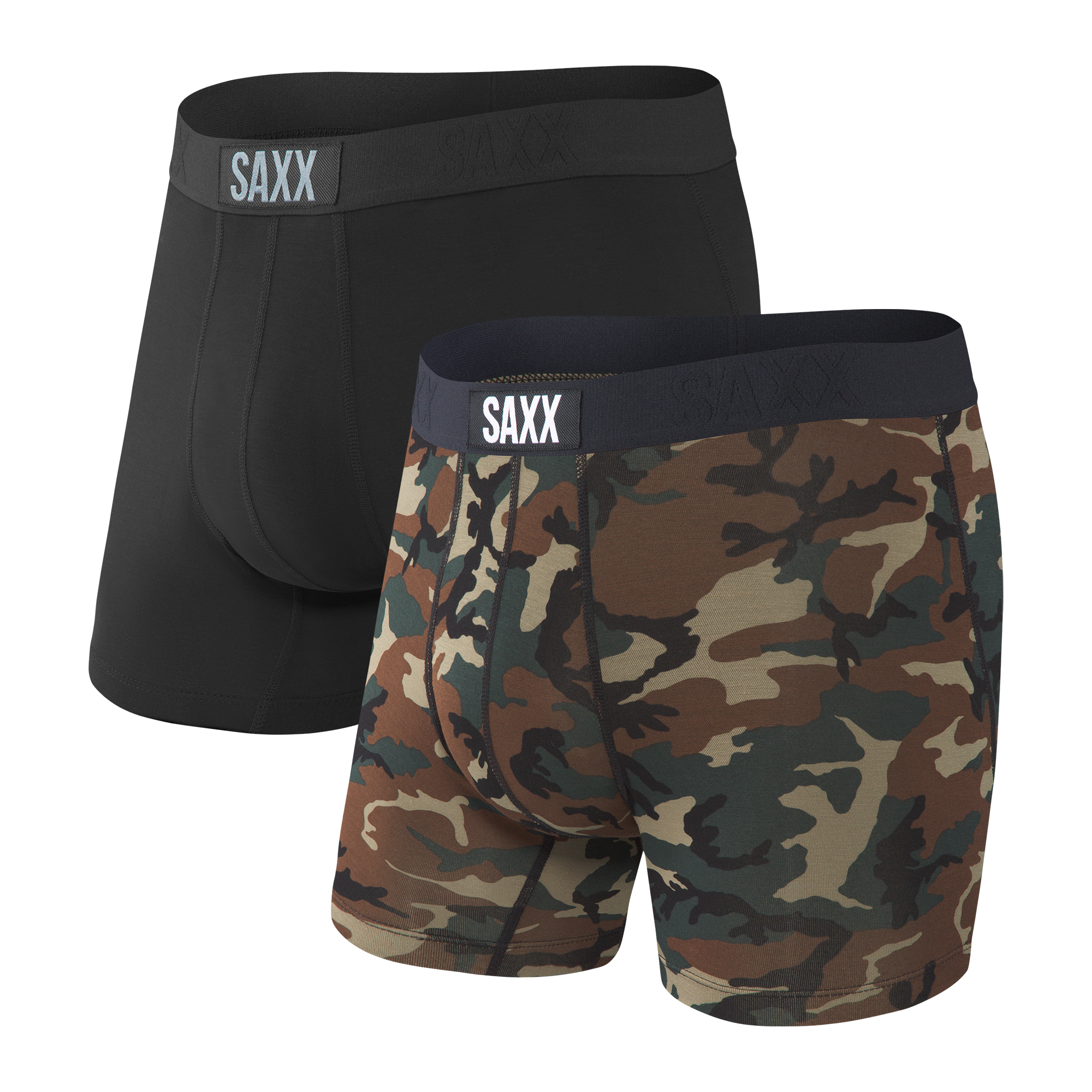 Saxx Non-Stop Stretch Cotton Trunk SXTR46-PGG, Pop Grunge Camo Graphite  PGG, Mens Boxer Briefs
