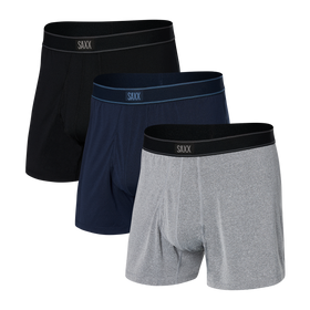 DropTemp™ Cooling Cotton 3-Pack Boxer Brief - Dark Grey Heather