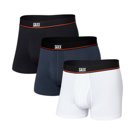 Saxx Underwear L127817 Men White 3-Pack Non-Stop Stretch Boxer Brief Size  Medium