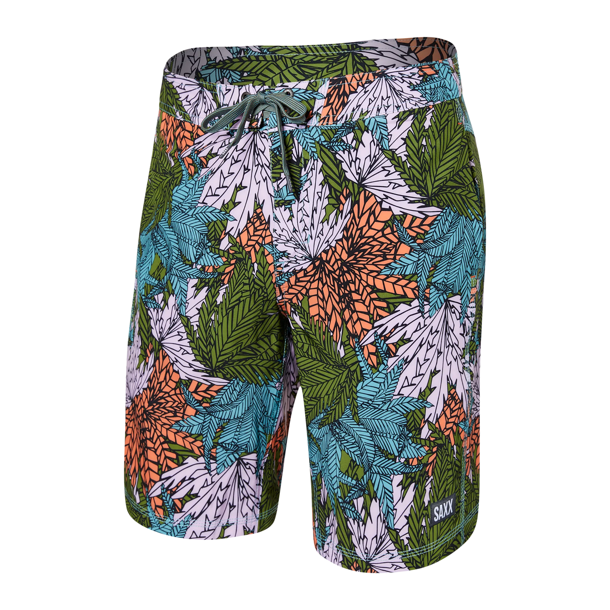 Wave Zone Men's Floral Print Board Shorts - Blue - Size 3XL