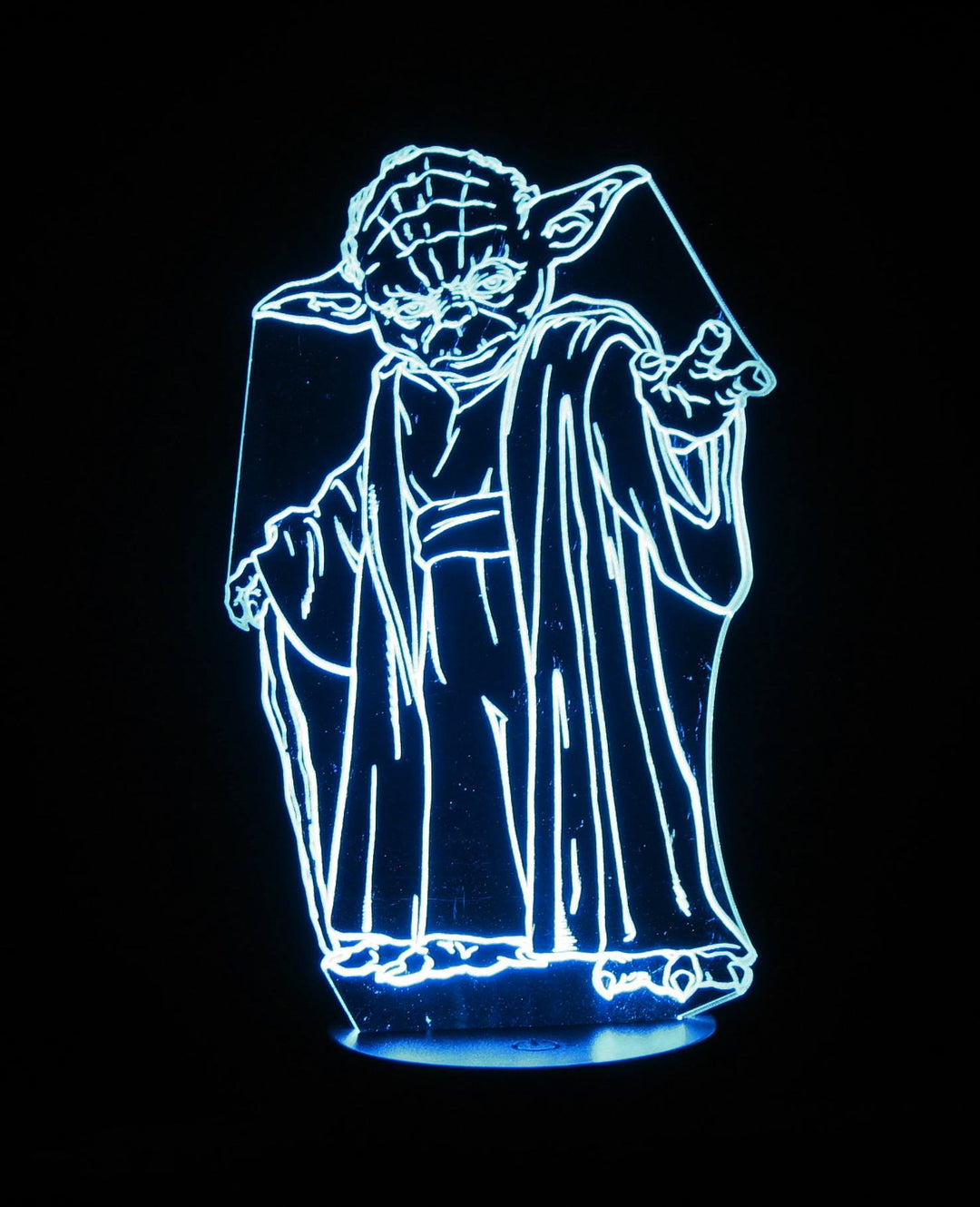 Lampada 3D Yoda Star Wars con timer multicolore