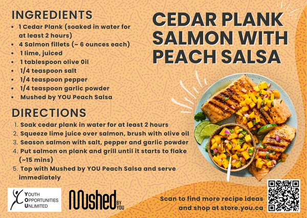 Cedar Plank Salmon with Peach Salsa