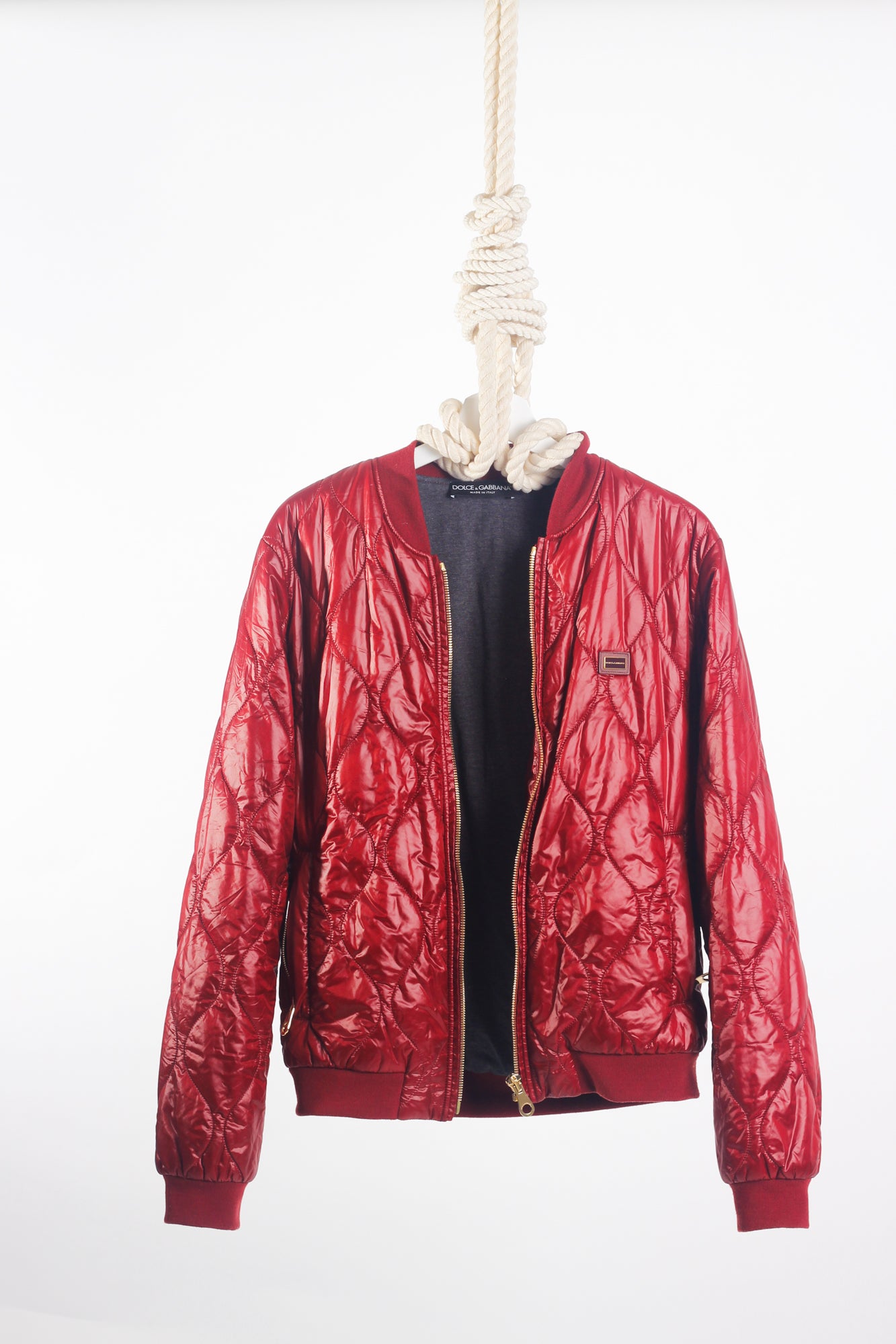 dolce gabbana quilted bomber jacket