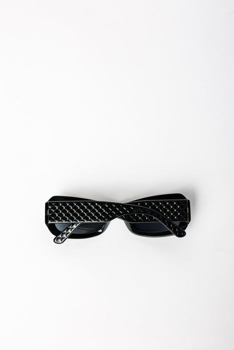 Vintage Chanel Black Rectangle Sunglasses